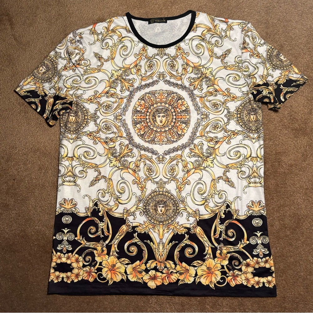Versace Gold Print Tee